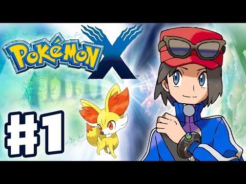 Pokemon X and Y - Gameplay Walkthrough Part 1 - Intro and Starter Evolutions (Nintendo 3DS)