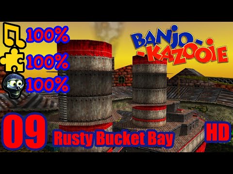 Banjo Kazooie HD 100% Walkthrough Part 9 - Rusty Bucket Bay